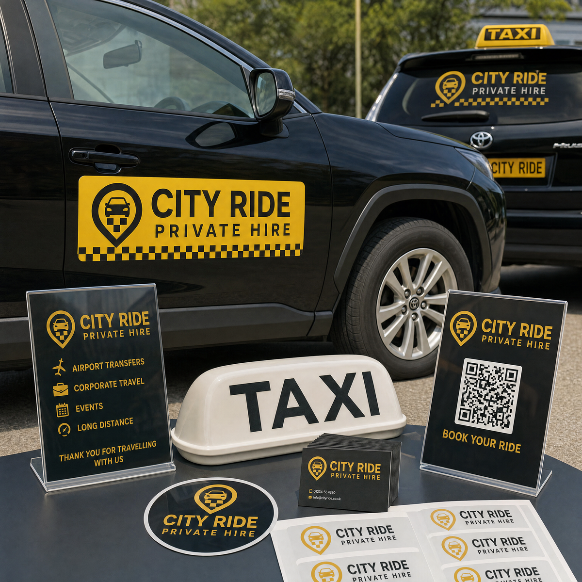 Drucklösungen für Taxis und VTC